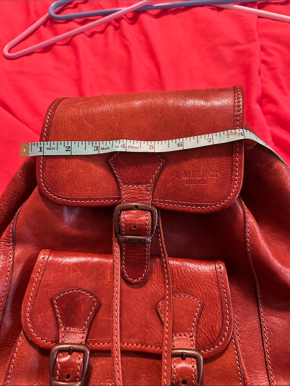 Italian Vintage Leather Backpack - Picture 10 of 11